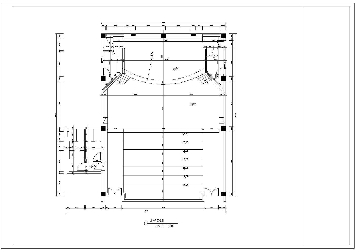 吉林省某大学礼堂报告厅声学设计装修CAD图纸