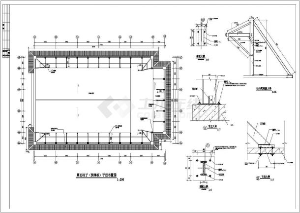 浙江省杭州市某大型会议中心外装修设计CAD图纸-图一