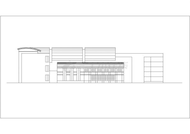杭州市某幼儿园3层框混结构教学综合楼平立面设计CAD图纸（3套方案）-图二
