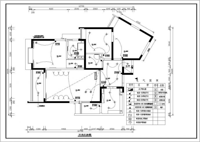 南昌市紫薇田园都市K区家装样板间全套装修设计CAD图纸_图1