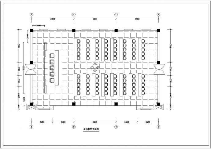 兴化市市区某银行办公大楼全套装修设计CAD图纸_图1