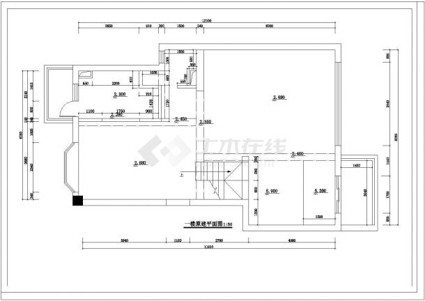 安徽省某市郊区高档别墅装修全套施工设计CAD图纸-图一