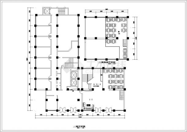 武汉市某连锁高档酒店装修设计CAD方案图-图二