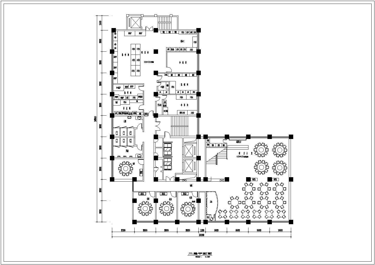 武汉市某连锁高档酒店装修设计CAD方案图