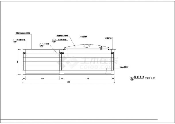 靖江市某商业银行分行营业厅装修施工设计CAD图纸-图二