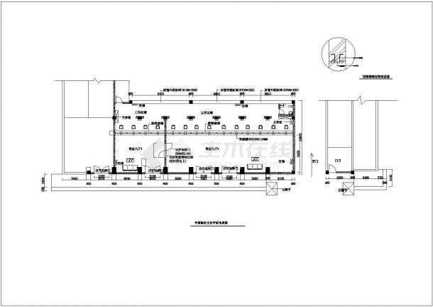 浙江省永康市某街道中国银行营业厅装修设计CAD图纸-图二