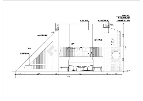舒兰市某栋老洋房主人房及卧室立面装修方案CAD图集-图二