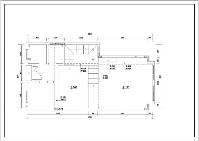 凯因新城某街道别墅全套装修设计CAD图纸_图1