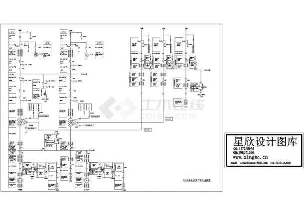 乐山市某大型火力发电厂电气主接线设计CAD施工图-图二