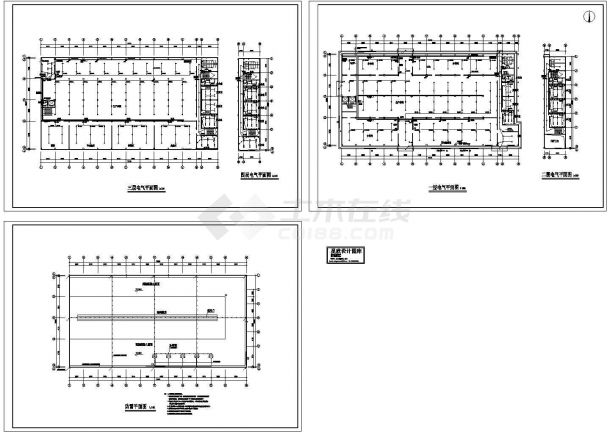 厂房设计_济南市某五金厂3层厂房电气系统设计CAD施工图-图一