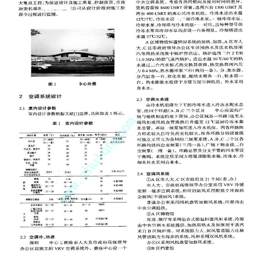 深圳某中心暖通空调系统设计方案-图二