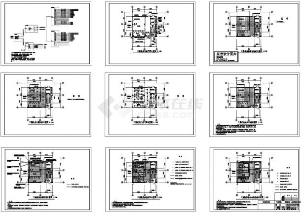 蚌埠市某大型机房工程第三层电气设计CAD施工图-图一