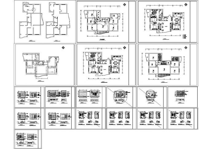 天津某商住房室内装饰设计CAD全套图纸_图1