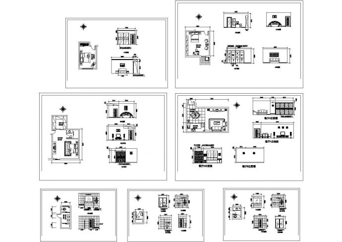 某地中海式小区住宅装修设计CAD全套图纸_图1