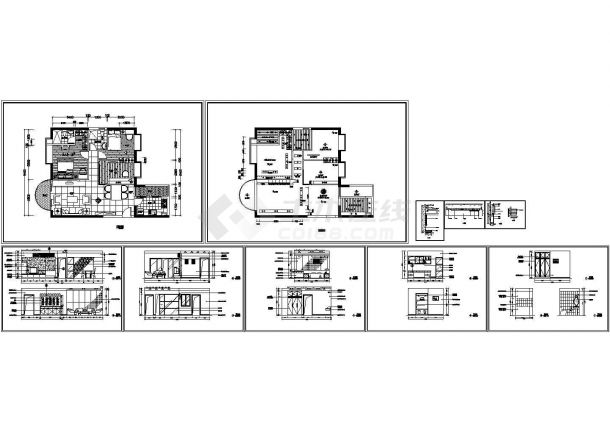 天津某住宅室内装饰设计CAD全套图纸-图一