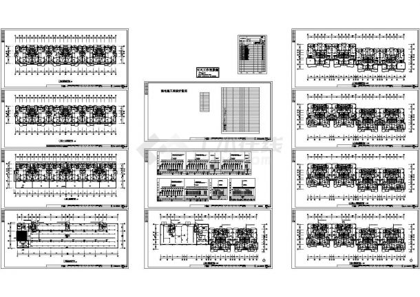 温州市多层住宅楼电气系统设计施工cad图纸，共十一张-图一