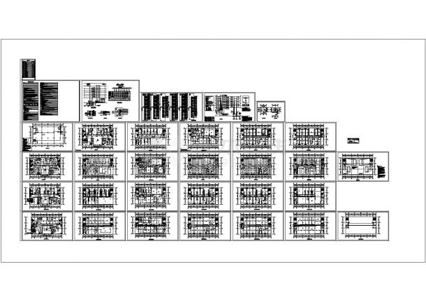 某七层门诊楼全套电气施工cad图(含照明电图，共三十二张)-图二