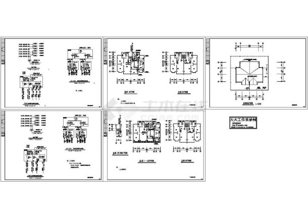 北京多层住宅楼电气系统设计施工cad图纸，共五张-图一