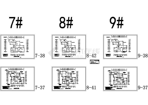 海南高层住宅楼电气系统设计施工cad图纸，共六张-图一