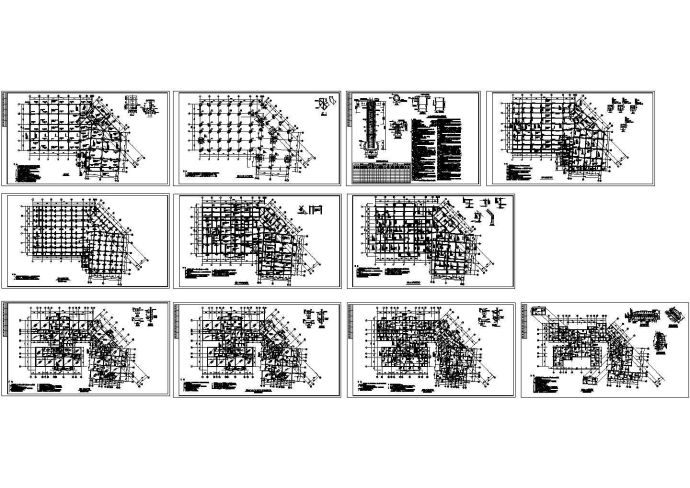 某地平面底框结构住宅楼全套cad施工设计图纸（含设计说明）_图1