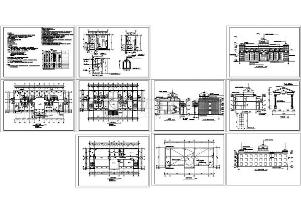 南方某渡假村住宅楼全套建筑CAD施工设计图纸（含屋顶平面图）-图一