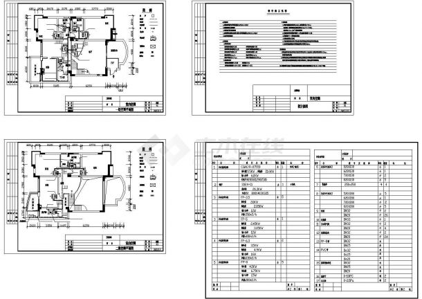 某住宅户型中央空调设计cad平面施工图（含一层空调平面图）-图一