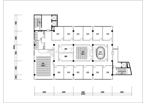北京某大学22层框架结构艺术学院综合教学楼全套建筑设计CAD图纸-图二