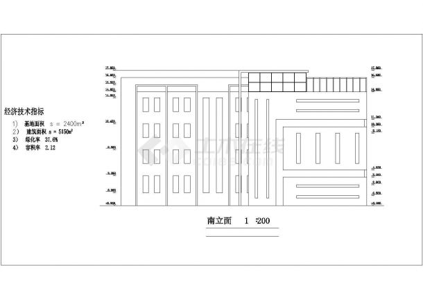 杭州市某高校5100平米4层框架结构教学楼全套建筑设计CAD图纸-图一