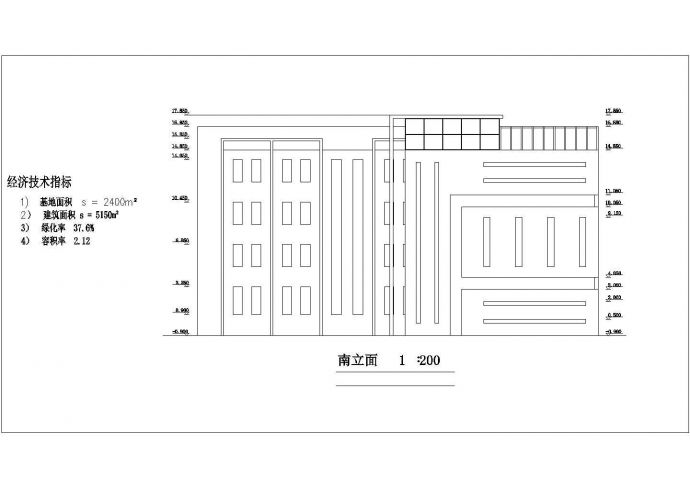 杭州市某高校5100平米4层框架结构教学楼全套建筑设计CAD图纸_图1