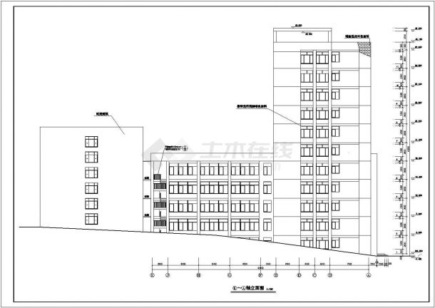合肥市某高校9500平米11层框架结构教学楼全套建筑设计CAD图纸-图一