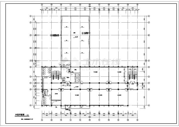 合肥市某高校9500平米11层框架结构教学楼全套建筑设计CAD图纸-图二