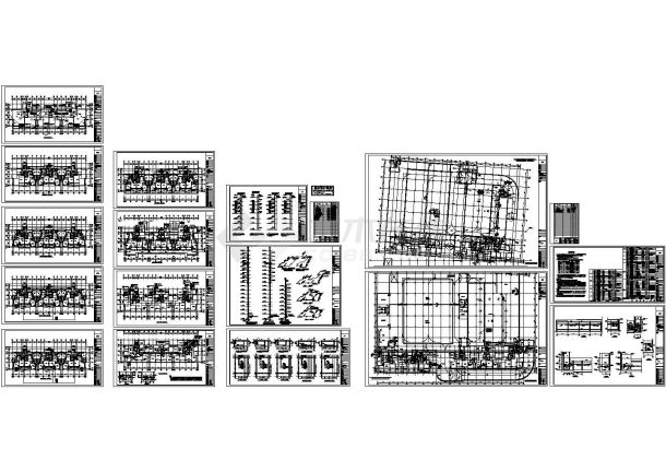 某地商住楼及车库采暖通风设计图(cad)-图一