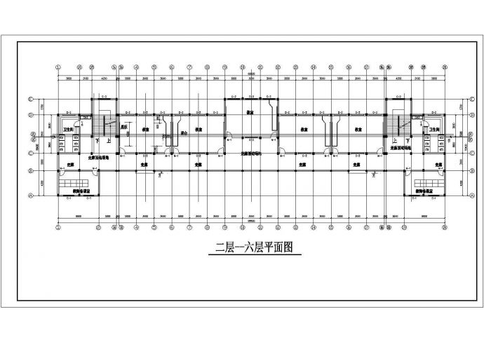 南京市某大学7层框架结构教学楼全套建筑设计CAD图纸_图1