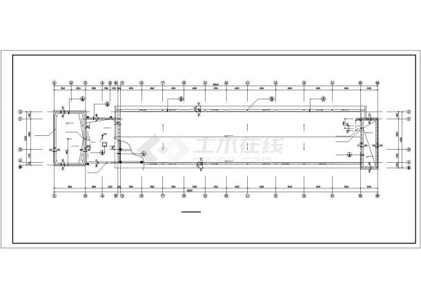 西安市某艺术学院3000平米4层框架结构教学楼建筑设计CAD图纸-图一