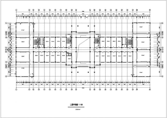 长沙市某高校1.3万平米6层框架结构教学楼建筑设计CAD图纸_图1