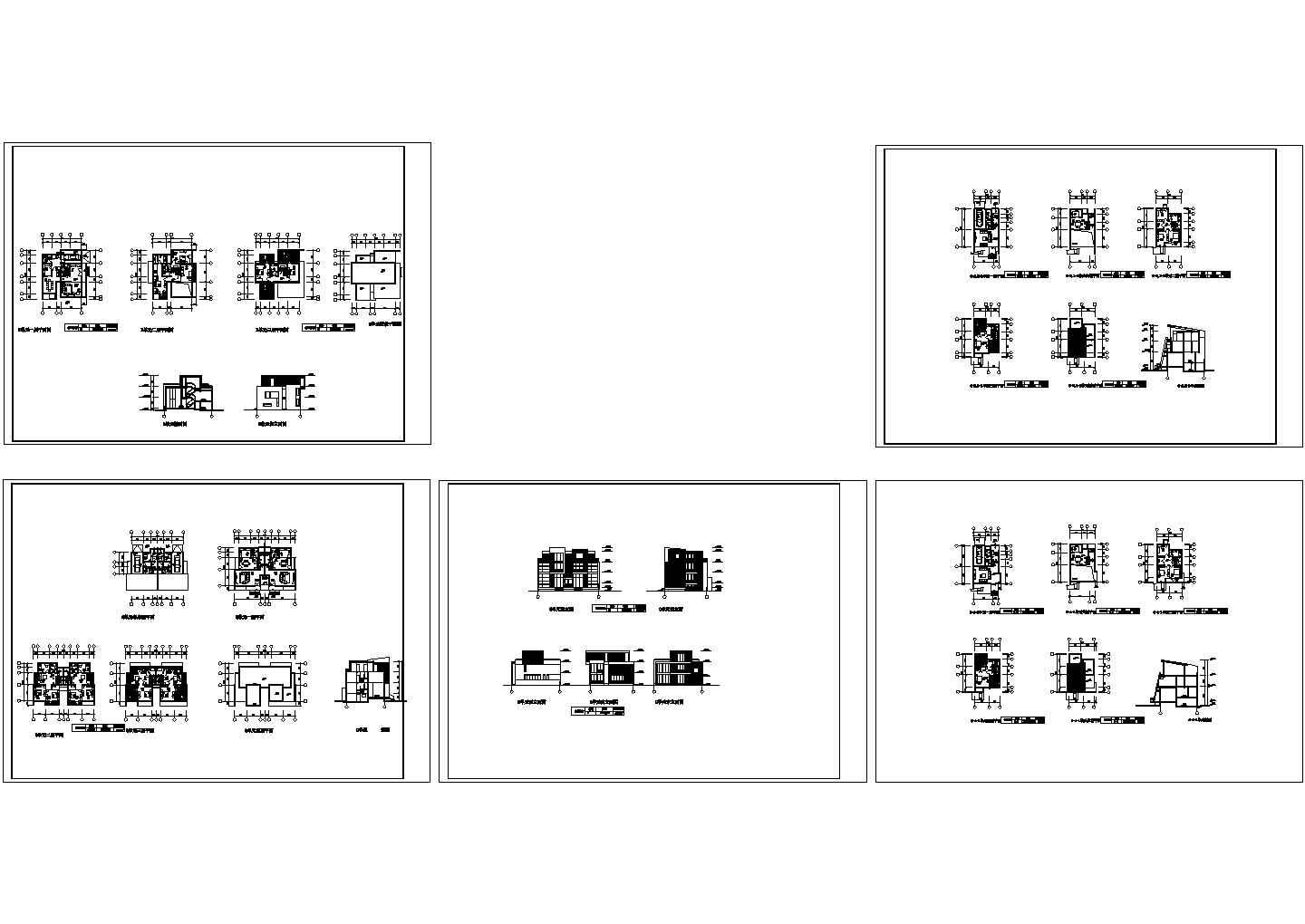 【苏州】农村某两层别墅全套建筑施工设计cad图纸