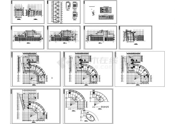 某商业城CAD施工全套CAD施工设计图（含底层平面图）-图一