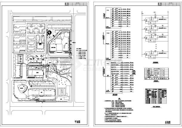 汉中市汉山广场景观照明平面+系统设计CAD施工图-图一