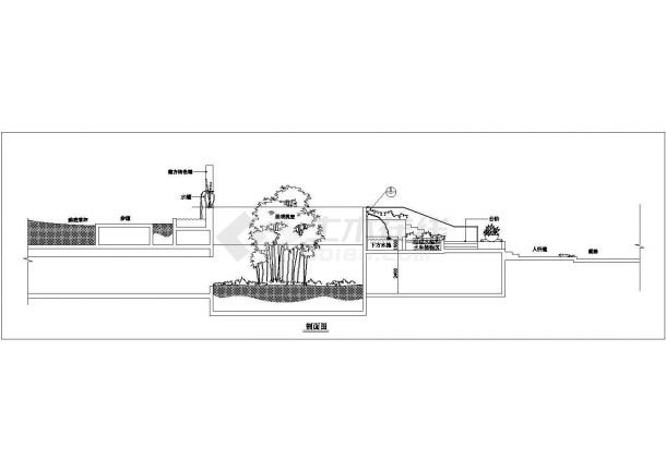 某景观墙设计cad建筑施工详图-图二