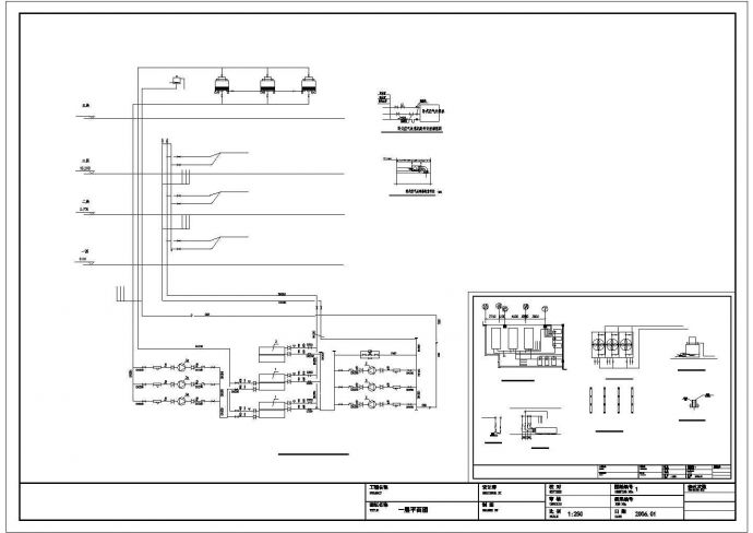 某大型商场中央空调系统cad平面施工图（含设计施工说明）_图1