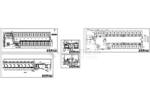 某地区大型供热工程三水站扩建管网系统布置设计施工CAD图纸-图一