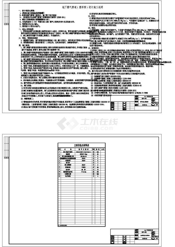 【深圳】某路段燃气工程完整系统设计施工CAD图纸-图二