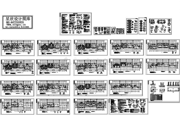 六层框架结构住宅楼结构CAD施工图(含设计说明）-图一