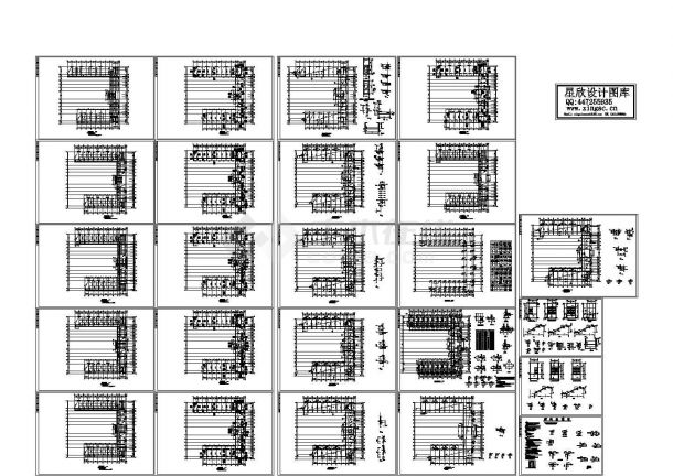 厂房设计_多层框架大跨度厂房结构施工图（共24张)-图一
