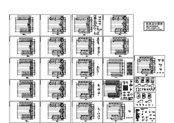 厂房设计_多层框架大跨度厂房结构施工图（共24张)_图1