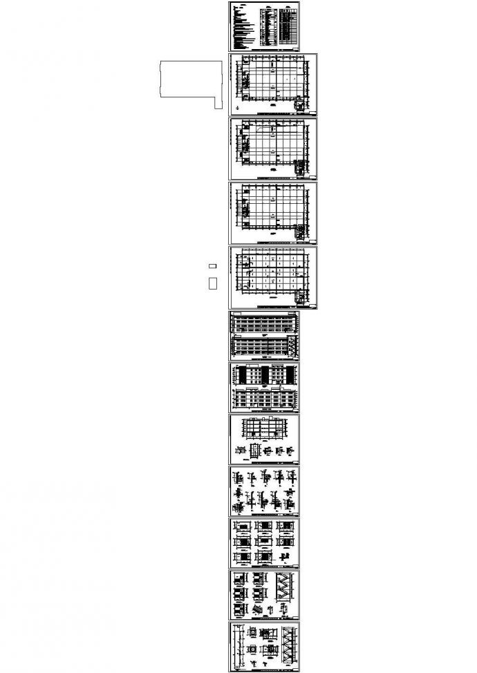 厂房设计_某四层框架结构工业厂房设计cad全套建筑施工图（含设计说明）_图1