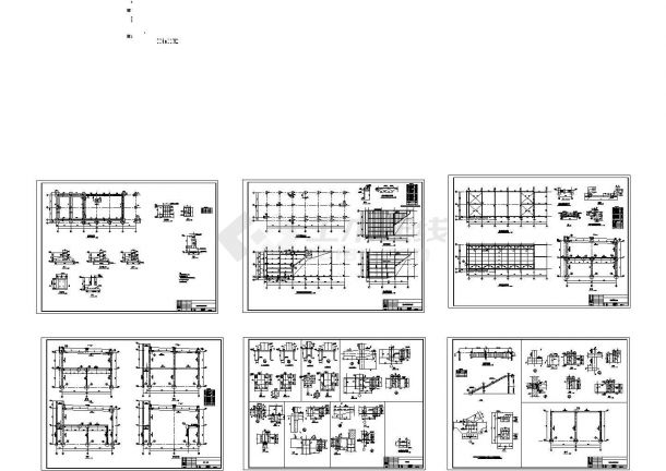 某售楼部钢结构建筑施工设计CAD全套图纸-图一