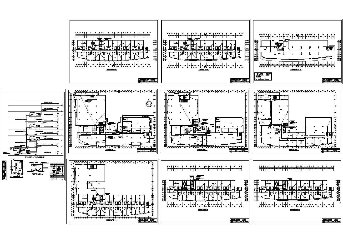 某标准新型酒店综合布线完整电气系统设计原理CAD图纸