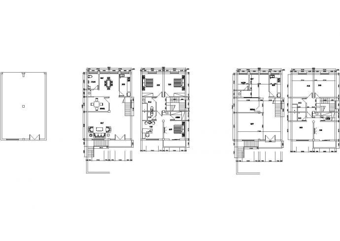 某多层农村自建房设计CAD平面建筑方案施工图纸（标注详细）_图1