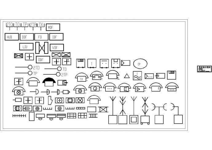 某标准新型综合布线电气系统设计原理CAD图纸_图1